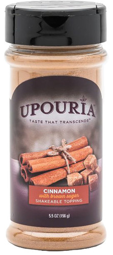 Upouria Cinnamon Brown Sugar Flavored Shakable Topping, Six 5.5 oz Containers