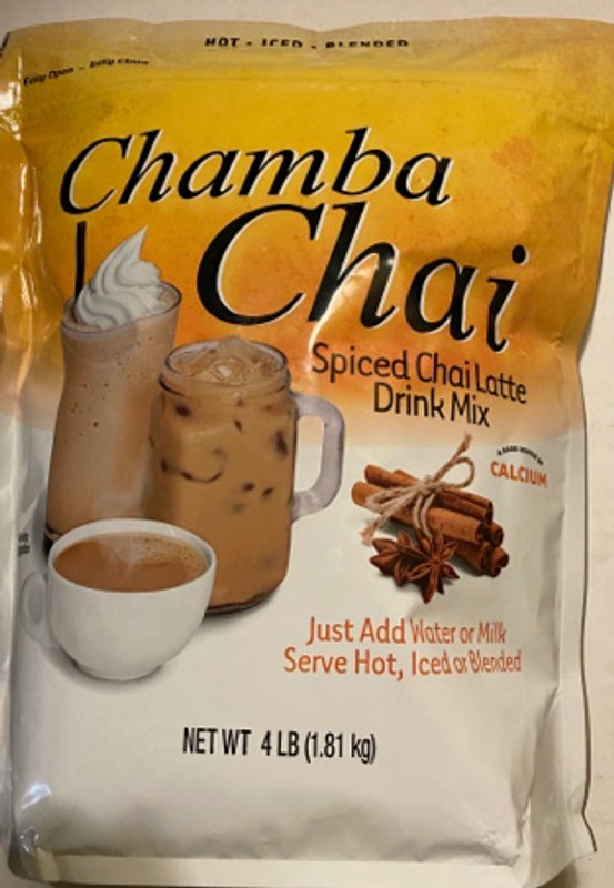 CLASSIC SPICED CHAI TEA: Chamba Spiced Chai is a deliciously sweet blend of black tea, honey, milk and spices. It can be made with water, milk or milk alternative. Enjoy hot, over ice or blended.
EASY TO PREPARE: From home kitchens to cafes, we make chai tea that's simple to make & even easier to enjoy. Try our powdered mixes hot or cold, with steamed milk or milk alternative or over ice!
CLASSIC CHAI FLAVOR: Our chai tea lattes contain clove, cardamom, cinnamon & ginger to give you the warm, spiced chai flavor you love. As earthy spices go, this combination is really quite heavenly.
MANY VARIETIES: Find a flavor for every frame of mind. With ready-to-drink, concentrated & powdered varieties, your chai tea is ready whenever you are & wherever—at home, at work, even on the go!
FLAVOR ADVENTURE: Take your taste buds on an unforgettable adventure! From our just-add-water chai, to our blended crème & coffee frappes, our beverage mixes are delicious & easy to make & enjoy. CLASSIC SPICED CHAI TEA: Chamba Spiced Chai is a deliciously sweet blend of black tea, honey, milk and spices. It can be made with water, milk or milk alternative. Enjoy hot, over ice or blended.
EASY TO PREPARE: From home kitchens to cafes, we make chai tea that's simple to make & even easier to enjoy. Try our powdered mixes hot or cold, with steamed milk or milk alternative or over ice!
CLASSIC CHAI FLAVOR: Our chai tea lattes contain clove, cardamom, cinnamon & ginger to give you the warm, spiced chai flavor you love. As earthy spices go, this combination is really quite heavenly.
MANY VARIETIES: Find a flavor for every frame of mind. With ready-to-drink, concentrated & powdered varieties, your chai tea is ready whenever you are & wherever—at home, at work, even on the go!
FLAVOR ADVENTURE: Take your taste buds on an unforgettable adventure! From our just-add-water chai, to our blended crème & coffee frappes, our beverage mixes are delicious & easy to make & enjoy.