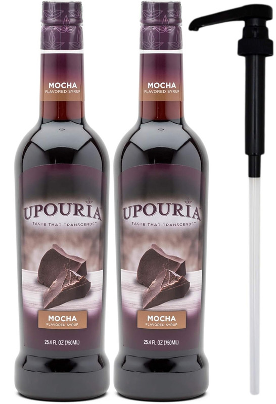 Upouria®'s Mocha Flavored Syrup provides a dependable chocolate profile for coffee and specialty drinks 
Designed to streamline mocha beverage preparation with consistent results 
Supports core menu offerings and specialty beverages alike 
Performs well in hot, iced, and blended applications 
A staple syrup for cafés, coffee shops, and beverage programs 
Suggested use: 3–5 pumps per beverage, adjusted for size 
Gluten Free 
Kosher 
Halal 
Vegan 
Made in USA