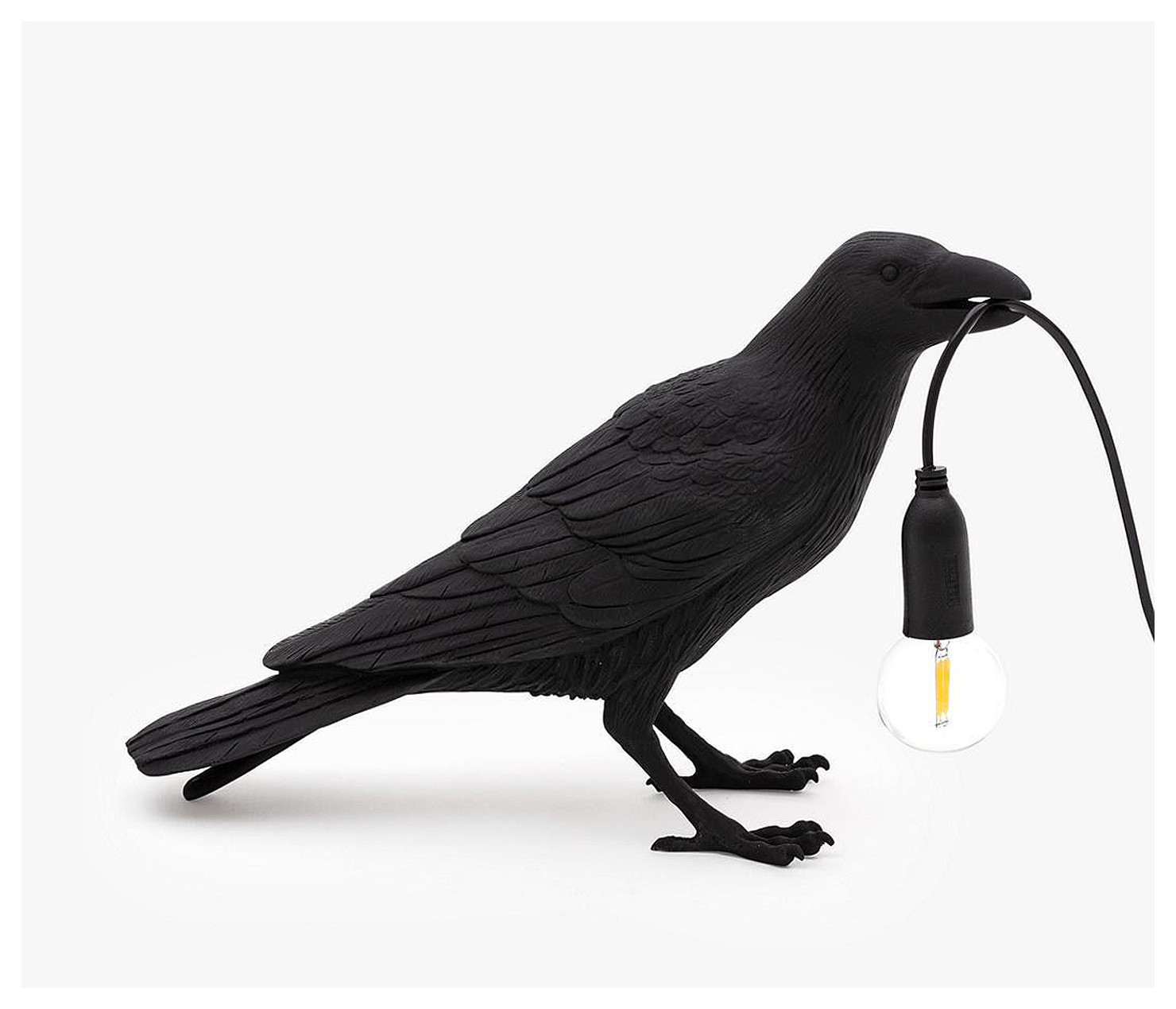 seletti playing bird table lamp black