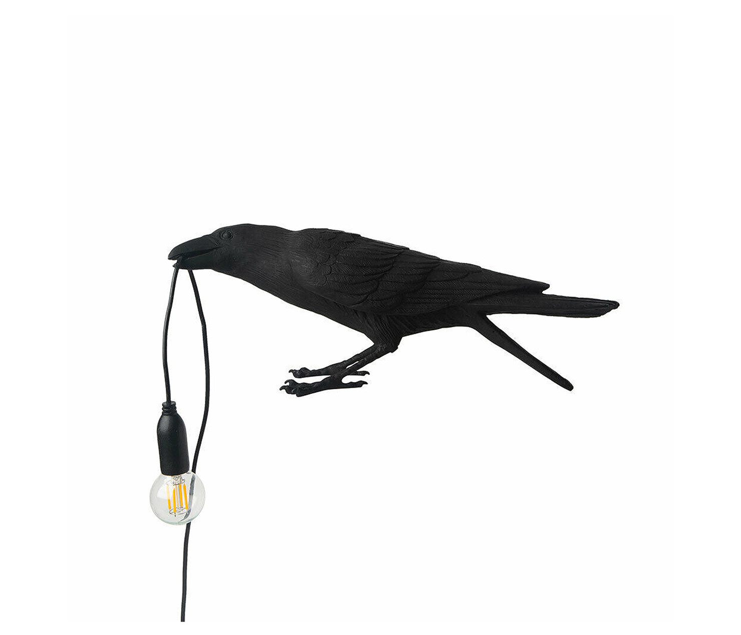 seletti playing bird table lamp black