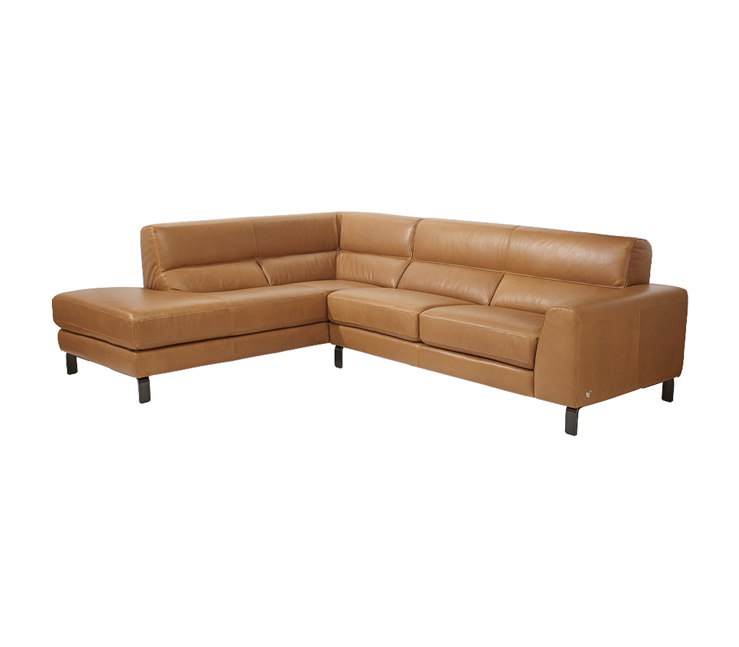 Calia Italia Simon Sectional-Cognac Leather - Kasala