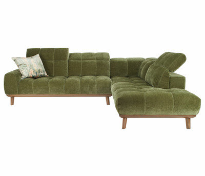 Natuzzi Monte Carlo Fabric Sectional-Fern