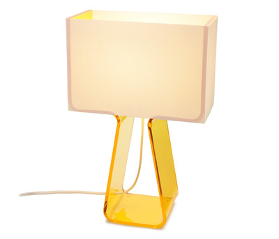 Pablo Designs Tube Top Table Lamp-Yellow & White
