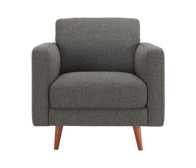 Natuzzi Toronto Fabric Arm Chair-Graphite