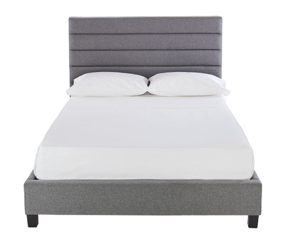 Clearance Georgetown Grey Upholstered Platform Bed