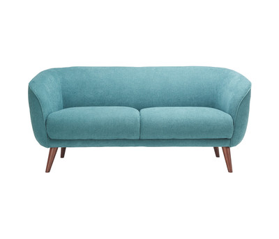 Clearance Emma Fabric Loveseat-Blue