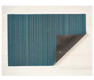 Chilewich Utility Floor Mat-Skinny Stripe-Turquoise
