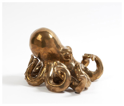 Octopus Sculpture-Gold