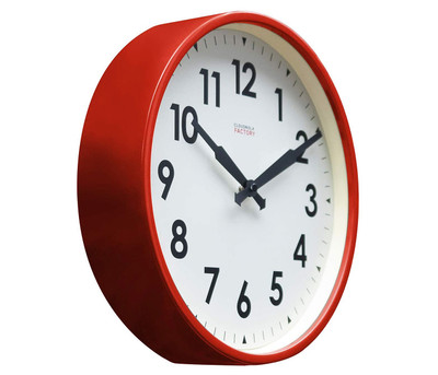 Factory Numbers Clock-Red