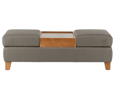 Origami Faux Leather Storage Ottoman-Grey