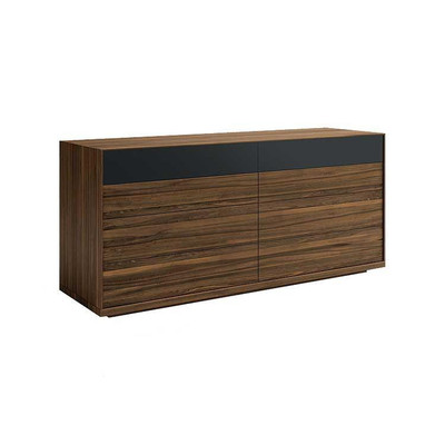 Grammercy Double Dresser- Smoked Walnut/Glass