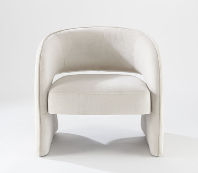 Lara Fabric Arm Chair-Champagne