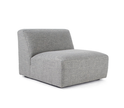 Seneca Fabric Armless Chair-Cinder