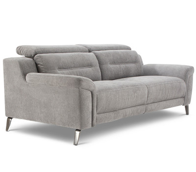 Spazio Fabric 2 Piece Power Recline Loveseat-Steel Grey