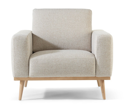 Maria Fabric Arm Chair-Tan