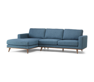 Phinney Fabric Sectional-Denim Blue