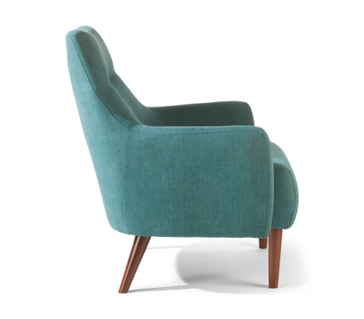 Petra Fabric Arm Chair-Blue