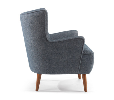 Julia Fabric Arm Chair-Navy