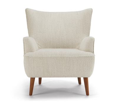 Julia Fabric Arm Chair-Pearl White