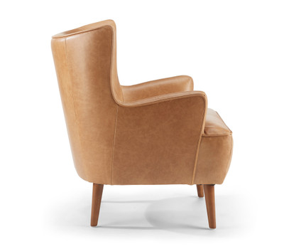 Julia Leather Arm Chair-Camel