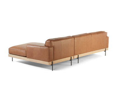 Rialto Leather Sectional-Clay