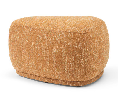 Roccia Large Fabric Ottoman-Mustard - Kasala