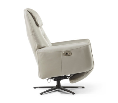 Zona  Leather Power Motion Recliner-Cement