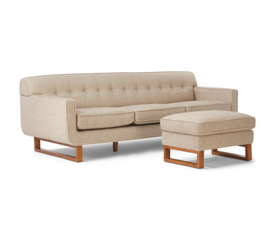 Clearance Barkley Fabric Sofa-Cocoa