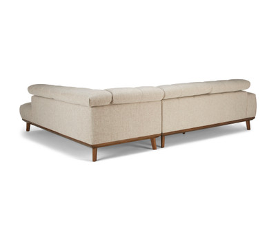 Clearance Natuzzi Monte Carlo Fabric Sectional-Sisal