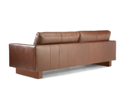 Trento Leather Sofa-Brown