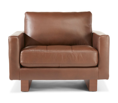 Trento Leather Chair-Brown