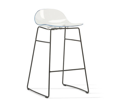 Academy Counter Stool-Transparent Clear