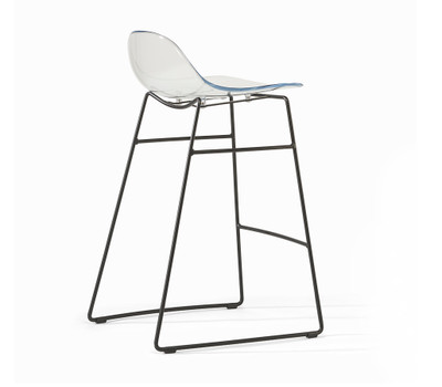 Academy Counter Stool-Transparent Clear