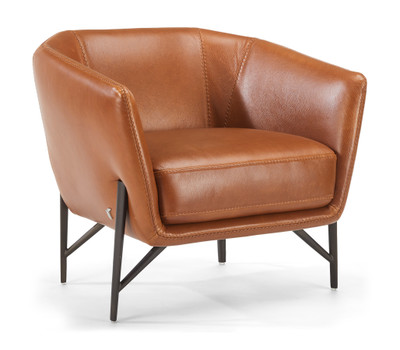 Calia Italia Venere Leather Chair-Cognac