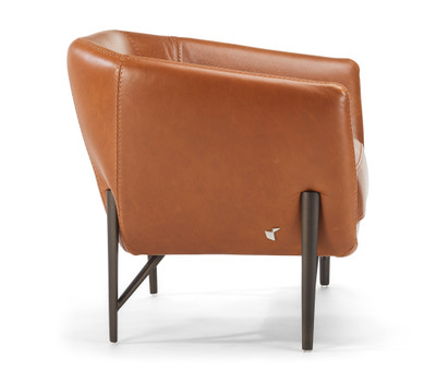 Calia Italia Venere Leather Chair-Cognac