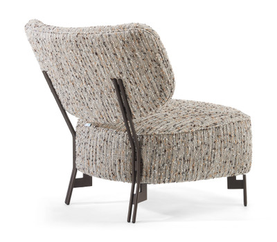 Calia Italia Silla Fabric Chair-Pebble