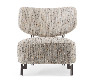 Calia Italia Silla Fabric Chair-Pebble