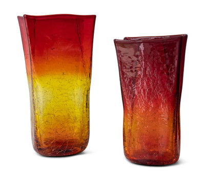 Paper Bag Vase Small-Tangerine