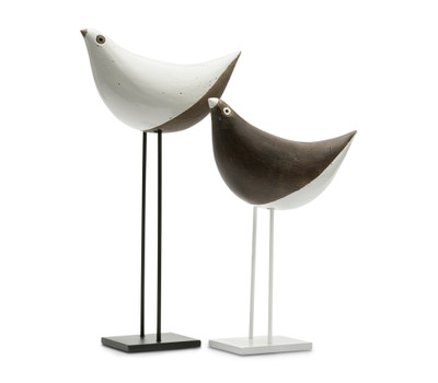 Bitossi Set of 2 Birds-White/Brown