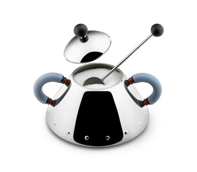 Alessi Graves Sugar Bowl with Spoon-Blue