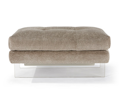 Calia Italia Toby Fabric Ottoman-Mink