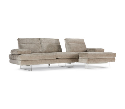 Calia Italia Toby Fabric Sectional-Mink