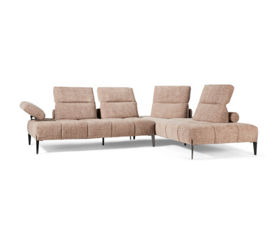 Calia Italia Skyline Fabric Sectional-Taupe