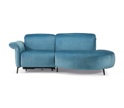 Natuzzi Capri Fabric 2 Piece Power Recline Sectional-Blue Jeans