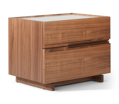 Huppe Nelson 2 Drawer Nightstand-Walnut