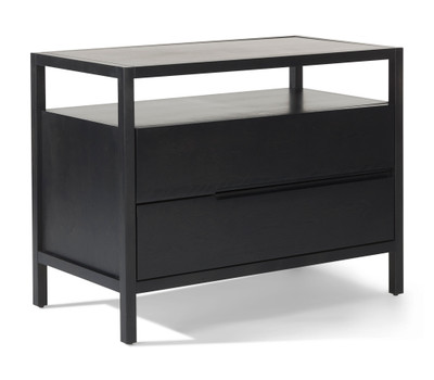 Huppe Edgar 2 Drawer 37" Nightstand-Blackened Birch
