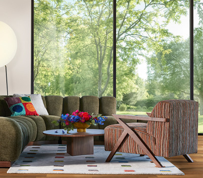 J Louis Ian Fabric Chair-Sunset