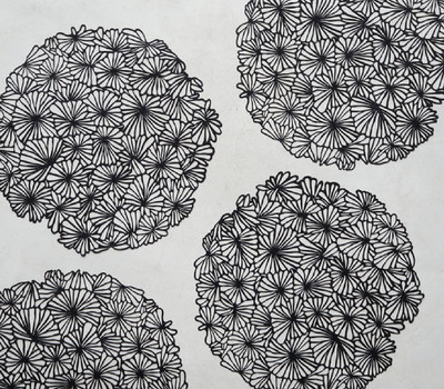 Chilewich Placemat-Daisy-Black