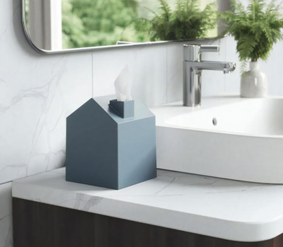 Casa Tissue Box Cover-Slate Blue